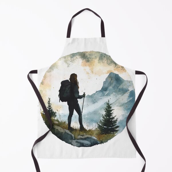 Item preview, Woman On Trail Mountains designed and sold by NicolasGlowArt.