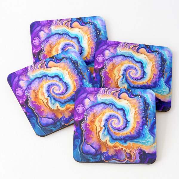 Item preview, Bold Cosmic Geode Swil Watercolor designed and sold by BirdsnStuff.