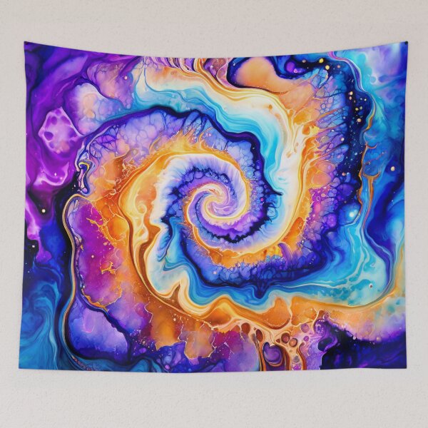 Item preview, Bold Cosmic Geode Swil Watercolor designed and sold by BirdsnStuff.