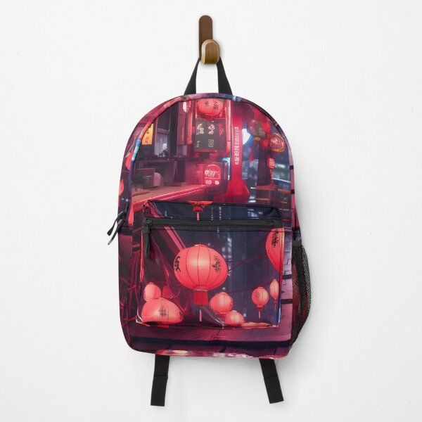 Item preview, Lantern-Lit Night Market Street designed and sold by GreenInkXpress.