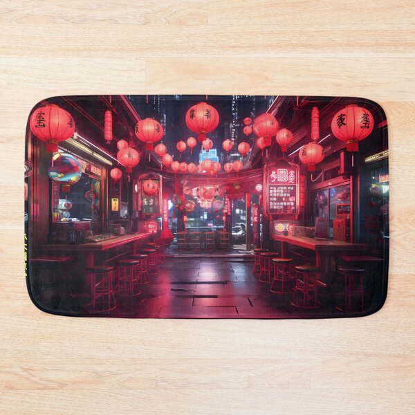 Item preview, Lantern-Lit Night Market Street designed and sold by GreenInkXpress.