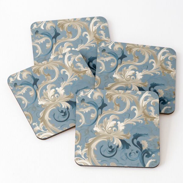Item preview, Etheral Rococo Swirl Florals designed and sold by BirdsnStuff.