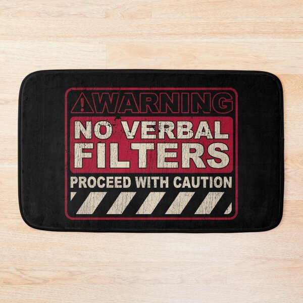 Item preview, Warning No Verbal Filters designed and sold by UnlimiteeLLC.