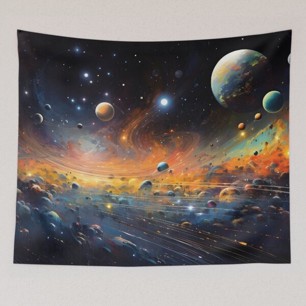 Item preview, Cosmic Symphony: A Vivid Universe of Colors and Planets designed and sold by GreenInkXpress.