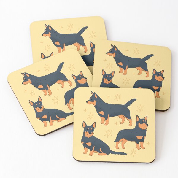 Item preview, Lancashire Heeler dog trio illustration  designed and sold by YaraCuteArt.