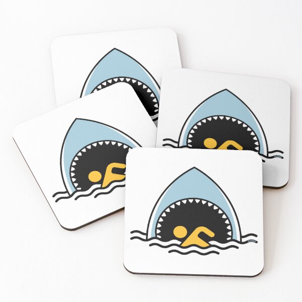 Item preview, Shark And Swimmer (Swim / Swimming / 3C) designed and sold by Roderix.