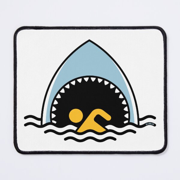 Item preview, Shark And Swimmer (Swim / Swimming / 3C) designed and sold by Roderix.
