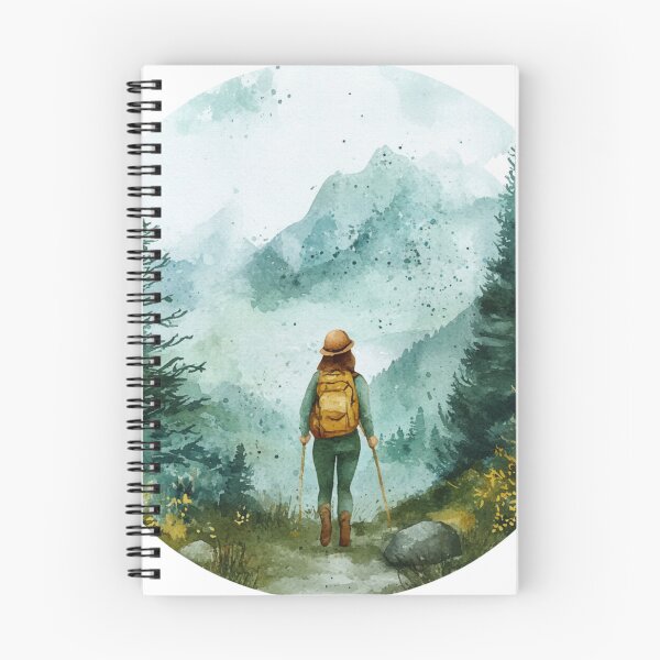 Item preview, Lady In Mountains,Watercolor Landscape designed and sold by NicolasGlowArt.