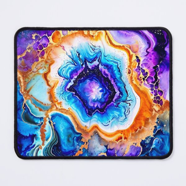 Item preview, Bold Cosmic Geode Swil Watercolor designed and sold by BirdsnStuff.
