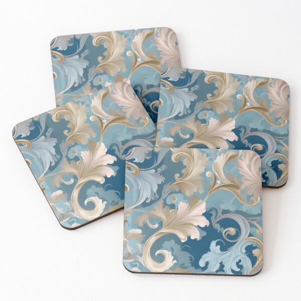 Item preview, Etheral Rococo Swirl Florals designed and sold by BirdsnStuff.