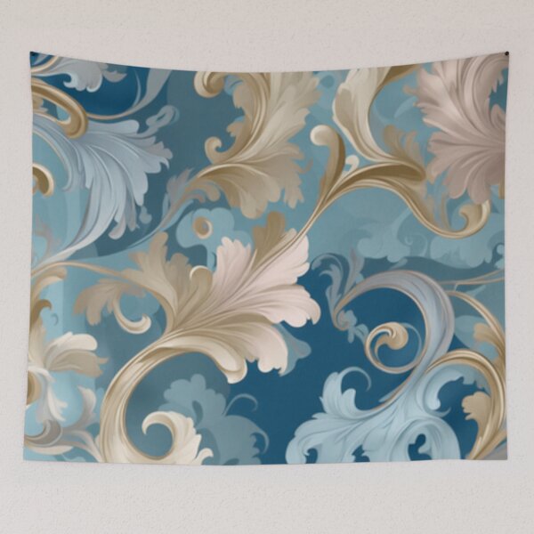 Item preview, Etheral Rococo Swirl Florals designed and sold by BirdsnStuff.