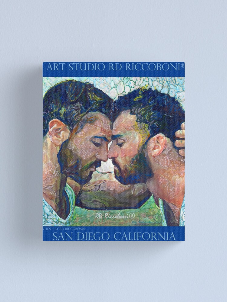 Alternate view of When by artist RD Riccoboni - Gay couple Canvas Print
