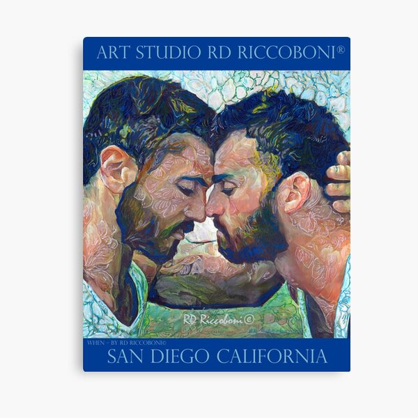 When by artist RD Riccoboni - Gay couple Canvas Print