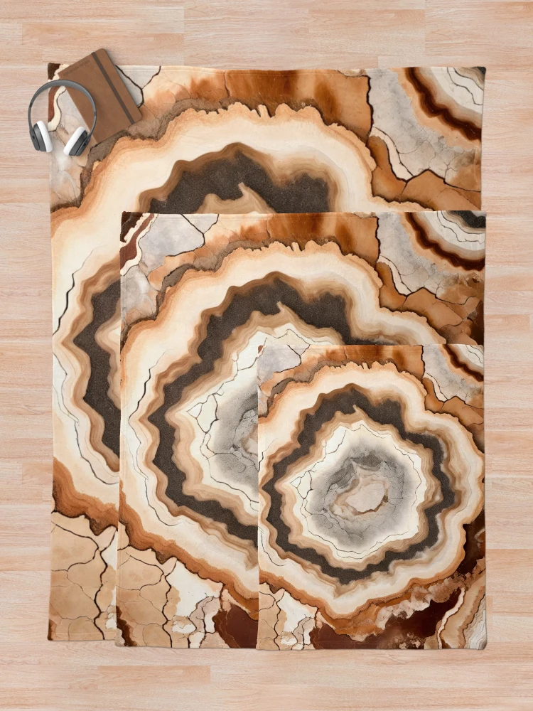 Thumbnail 5 of 6, Throw Blanket, Rustic Geode Pattern designed and sold by BirdsnStuff.
