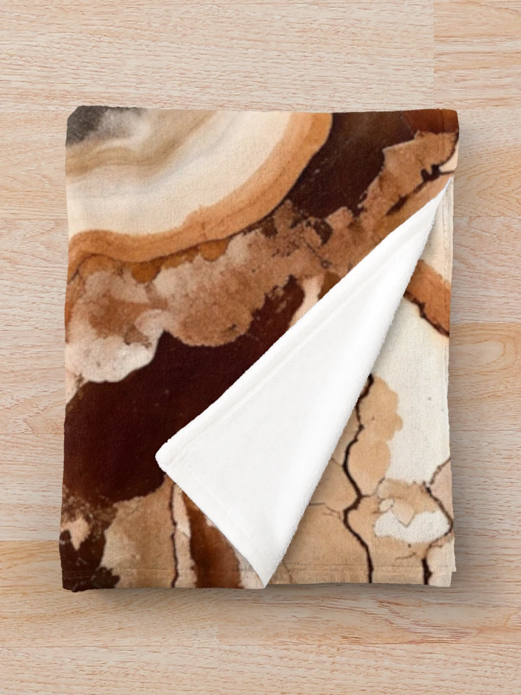 Thumbnail 3 of 6, Throw Blanket, Rustic Geode Pattern designed and sold by BirdsnStuff.