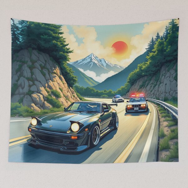 Item preview, Japanese Race Car Chased by Police - Car Culture designed and sold by Design Raptor.