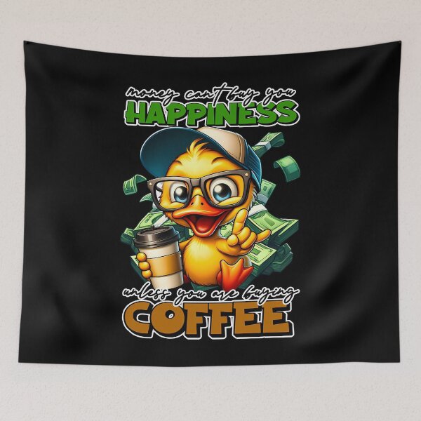 Item preview, Happy duck with coffee. Happiness Coffee. designed and sold by BanShopDG.