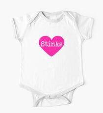 Love Stinks | Pink Heart One Piece - Short Sleeve