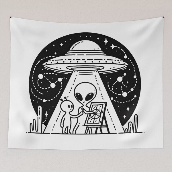 Item preview, Aliens travel the universe designed and sold by yumi86.