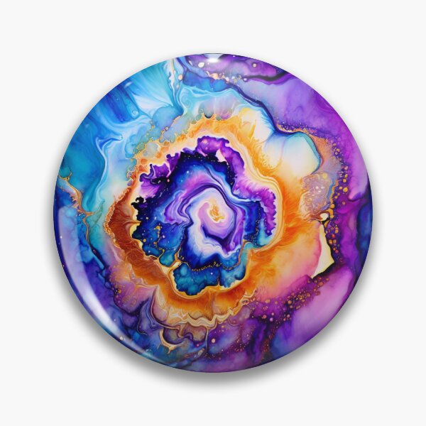 Item preview, Bold Cosmic Geode Swil Watercolor designed and sold by BirdsnStuff.
