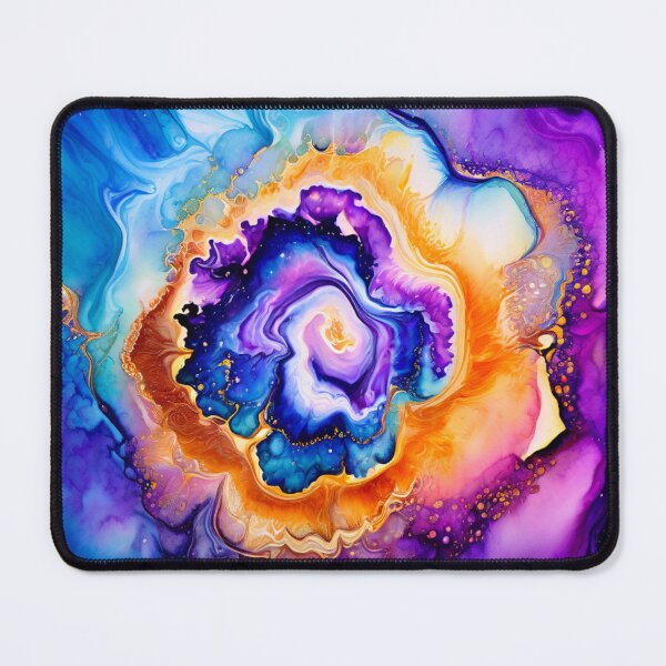 Item preview, Bold Cosmic Geode Swil Watercolor designed and sold by BirdsnStuff.