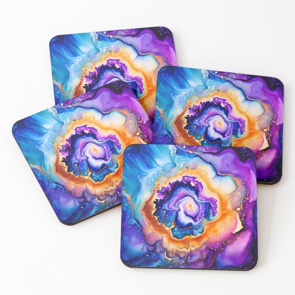 Item preview, Bold Cosmic Geode Swil Watercolor designed and sold by BirdsnStuff.