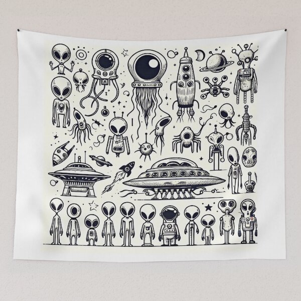 Item preview, Aliens travel the universe designed and sold by yumi86.
