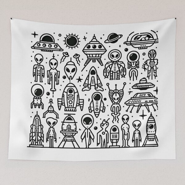 Item preview, Aliens travel the universe designed and sold by yumi86.