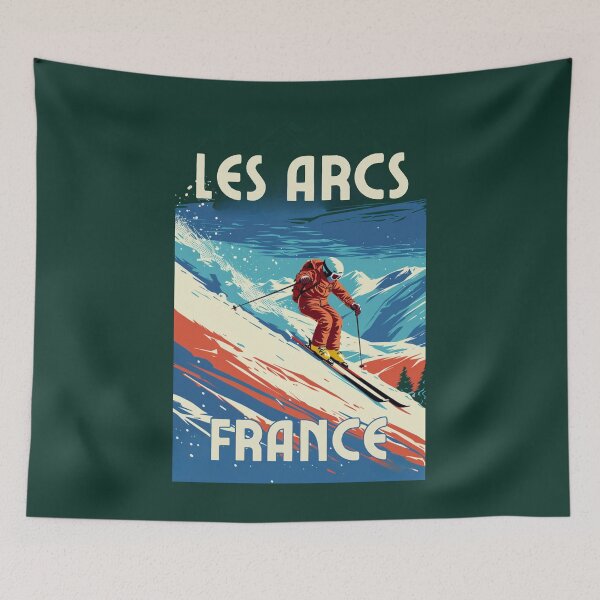 Item preview, A Vintage Travel Illustration of Les Arcs - France designed and sold by GoodOldVintage.