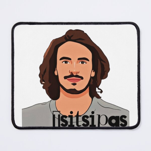 Item preview, Stefanos Tsitsipas cartoon  designed and sold by AissTee.