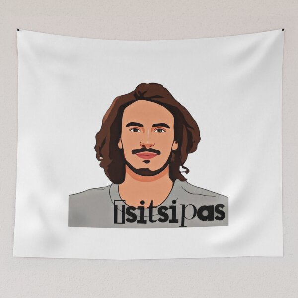 Item preview, Stefanos Tsitsipas cartoon  designed and sold by AissTee.