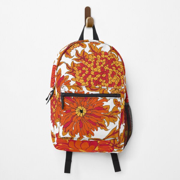 Item preview, Retro Chrysanthemums, Red on white background designed and sold by Alex  Blud.