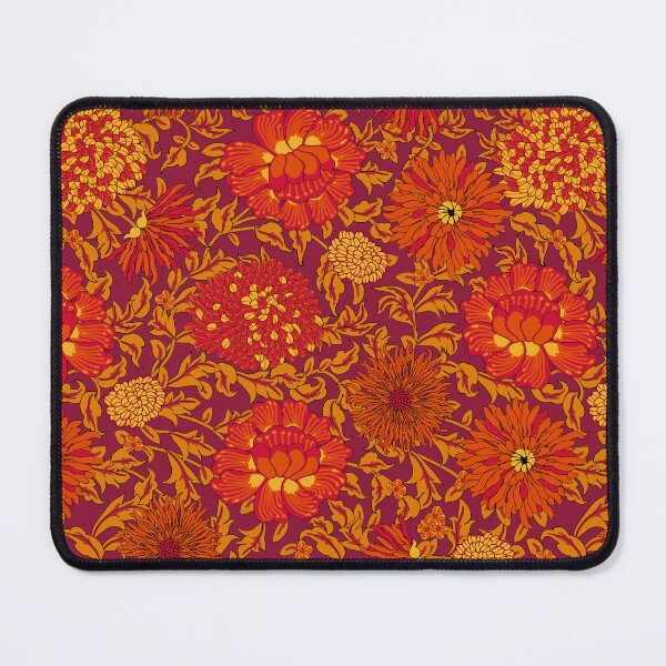 Item preview, Retro Chrysanthemums, Red on a red background designed and sold by Alex Blud.