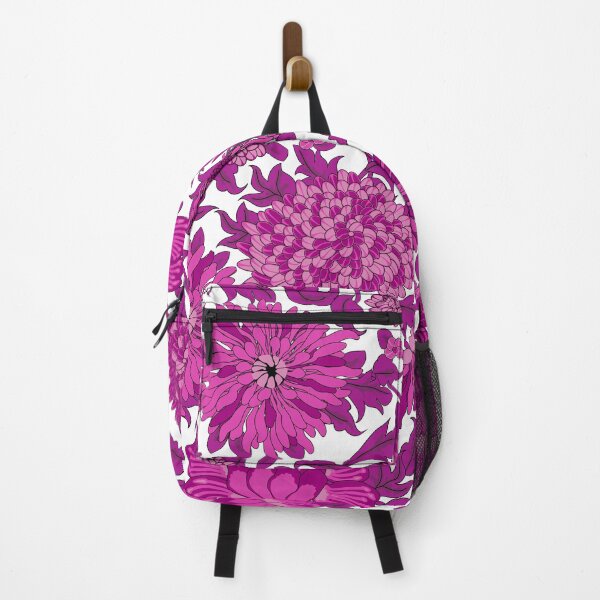 Item preview, Retro Chrysanthemums, Dark lilac on a white background designed and sold by Alex Blud.