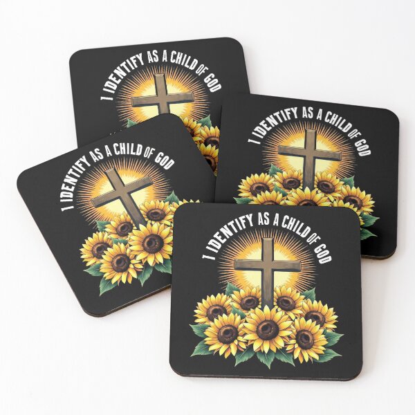 Item preview, I Identify as a Child of God Cross Sunflower Christian Faith designed and sold by Hananiah Merch.