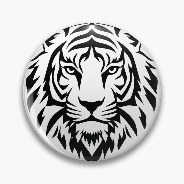 Item preview, Tiger portrayed in an abstract style, using simple lines and filled forms. designed and sold by FreedomArtShop.