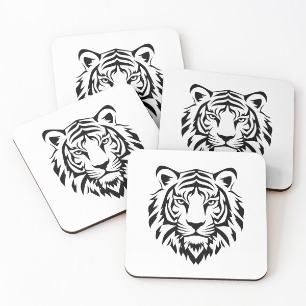 Item preview, Tiger portrayed in an abstract style, using simple lines and filled forms. designed and sold by FreedomArtShop.