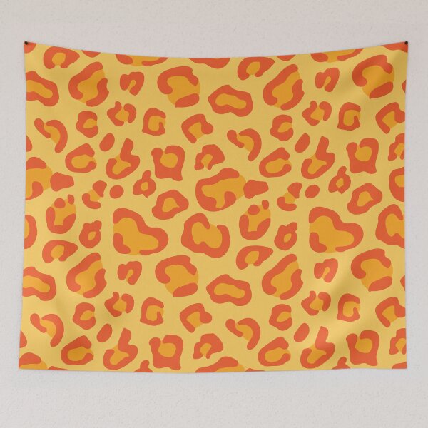 Item preview, A design of a bright yellow and orange leopard print. designed and sold by HEMRO.