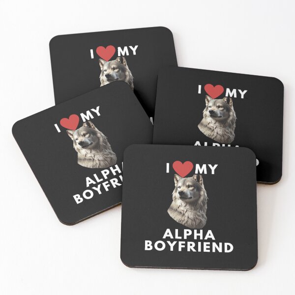 Item preview, I Love My Alpha Boyfriend - Wolf Love designed and sold by Watercolored-Me.