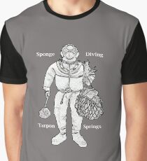 Vintage Tarpon Springs Sponge Diver with Diving Helmet Graphic T-Shirt