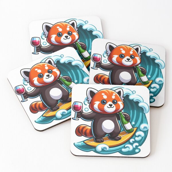 Item preview, Cute Red Panda Surfing designed and sold by kyorjhay.