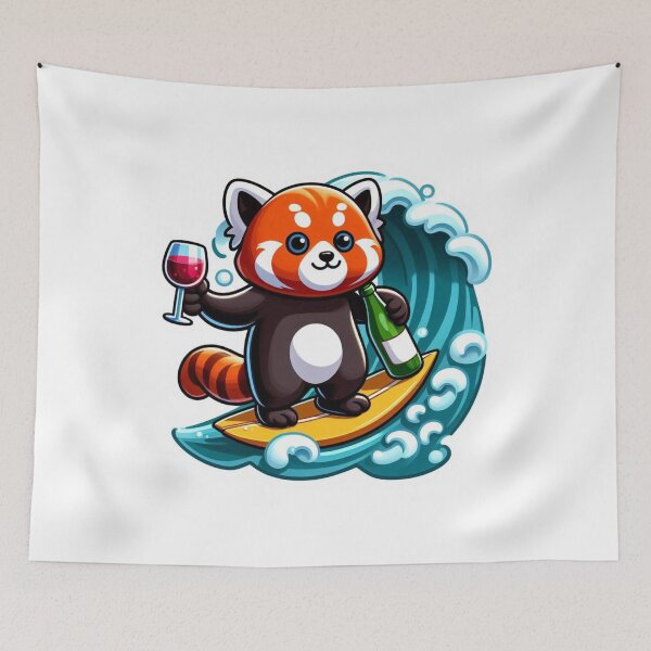Item preview, Cute Red Panda Surfing designed and sold by kyorjhay.