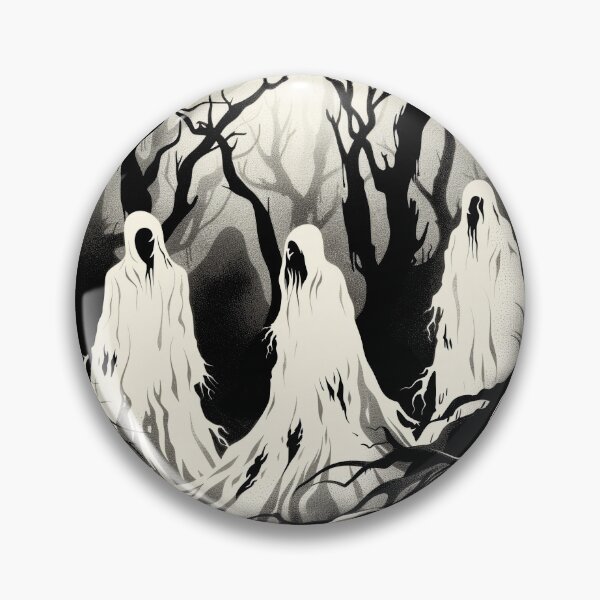 Item preview, Ghostly Trio in Enchanted Forest - Spooky Halloween Scene designed and sold by SRZT.