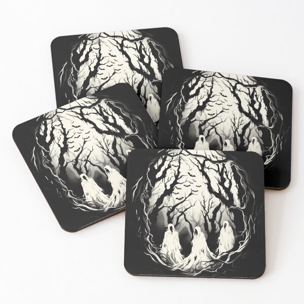 Item preview, Ghostly Trio in Enchanted Forest - Spooky Halloween Scene designed and sold by SRZT.