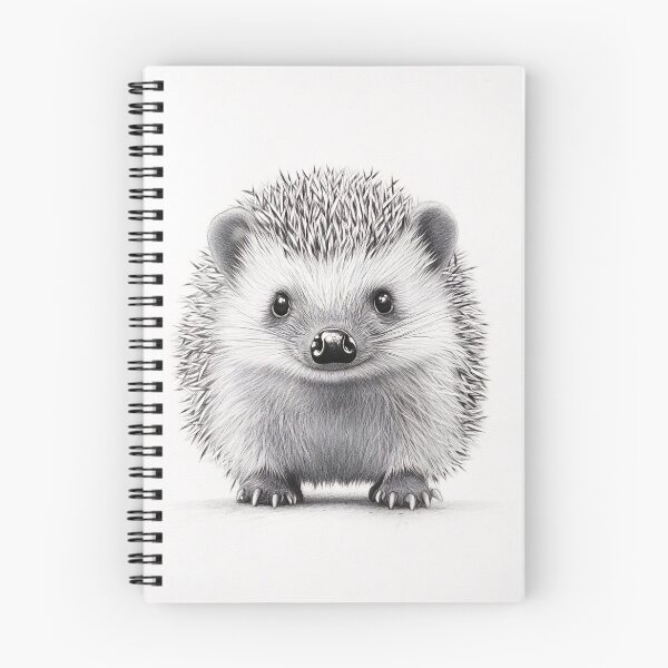 Artikelvorschau, Schwarz-weiße Igel-Bleistiftzeichnung entworfen und verkauft von Pencil-Art.