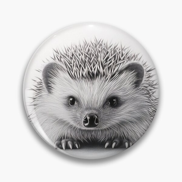 Artikelvorschau, Schwarz-weiße Igel-Bleistiftzeichnung entworfen und verkauft von Pencil-Art.