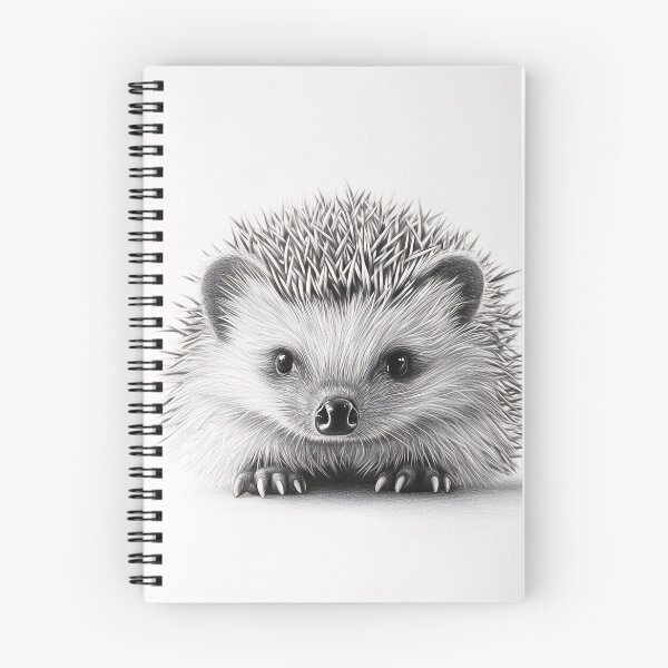 Artikelvorschau, Schwarz-weiße Igel-Bleistiftzeichnung entworfen und verkauft von Pencil-Art.