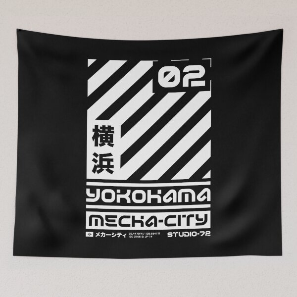 Item preview, Yokohama Japan: Cyber-City Graphic Design (White) designed and sold by STUDIO-72.