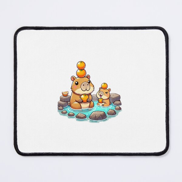 Item preview, Cute Capybara with orange designed and sold by na-yong.