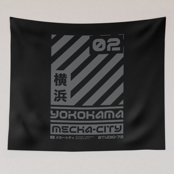 Item preview, Yokohama Japan: Cyber-City Graphic Design (Grey) designed and sold by STUDIO-72.